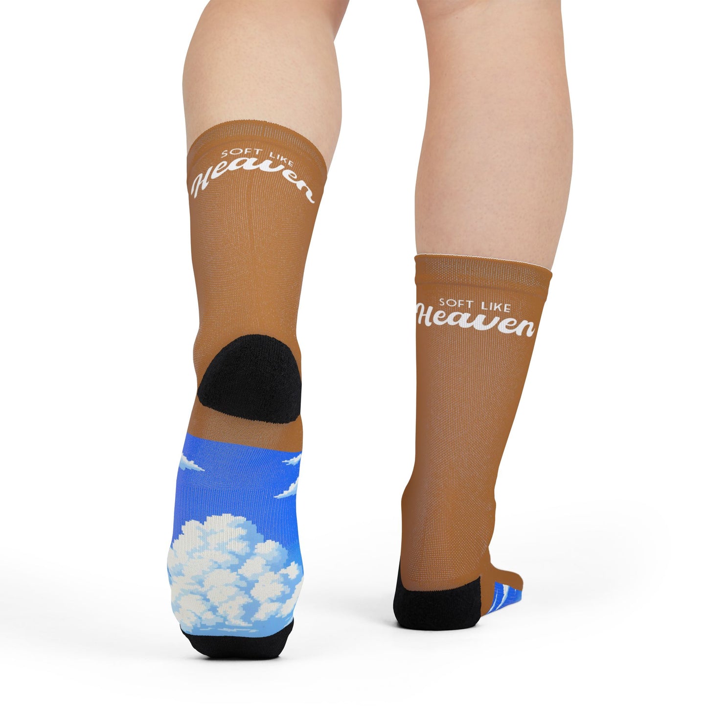 SLH 'Clouded' Crew Socks | light brown